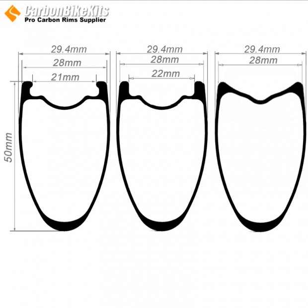 Ruote in carbonio da strada 700C 50x28mm Tubeless Hookless / Tubolare Freni a disco DT SWISS Hub Ruote in carbonio da strada 700C 50x28mm Tubeless Hookless / Tubolare Freni a disco DT SWISS Hub
